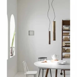 Lampada a sospensione cilindrica Ø4 Girasoli Il Fanale, made in Italy