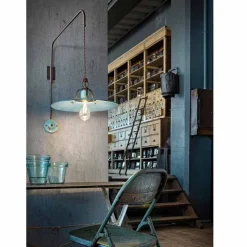 Lampada a sospensione con braccio direzionabile stile country Sally