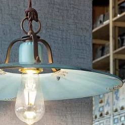 Lampada a sospensione con braccio direzionabile stile country Sally