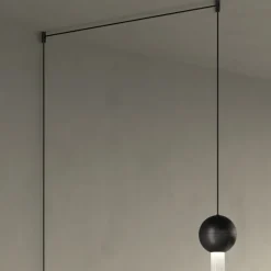 Lampada a Sospensione con Cilindro in Vetro Canneté Made in Italy - Oris