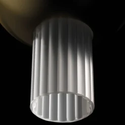 Lampada a Sospensione con Cilindro in Vetro Canneté Made in Italy - Oris