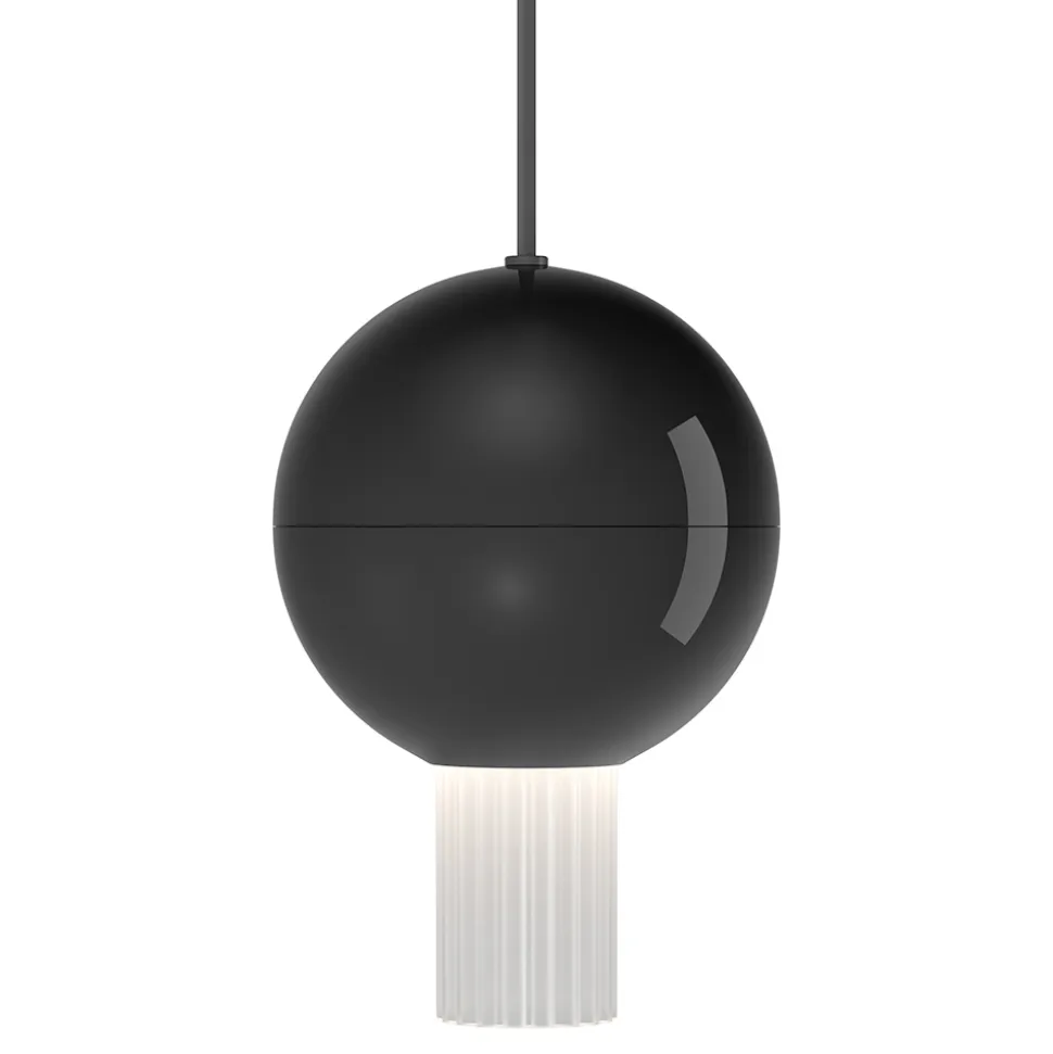Lampada a Sospensione con Cilindro in Vetro Canneté Made in Italy - Oris