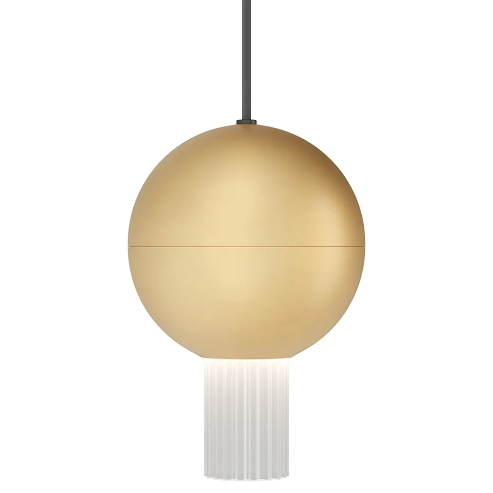 Lampada a Sospensione con Cilindro in Vetro Canneté Made in Italy - Oris