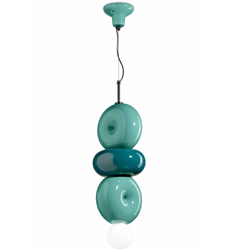 Lampada a Sospensione con 3 Elementi di Diverse Forme Made in Italy - Bumbum