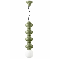 Lampada a Sospensione con 4 Elementi in Ceramica e Vetro Made in Italy - Copacabana