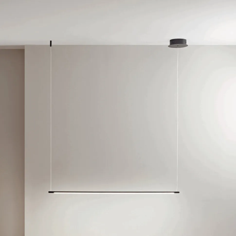 Lampada a Sospensione con Luce LED e Cavetti Regolabili in Lunghezza - Arancio