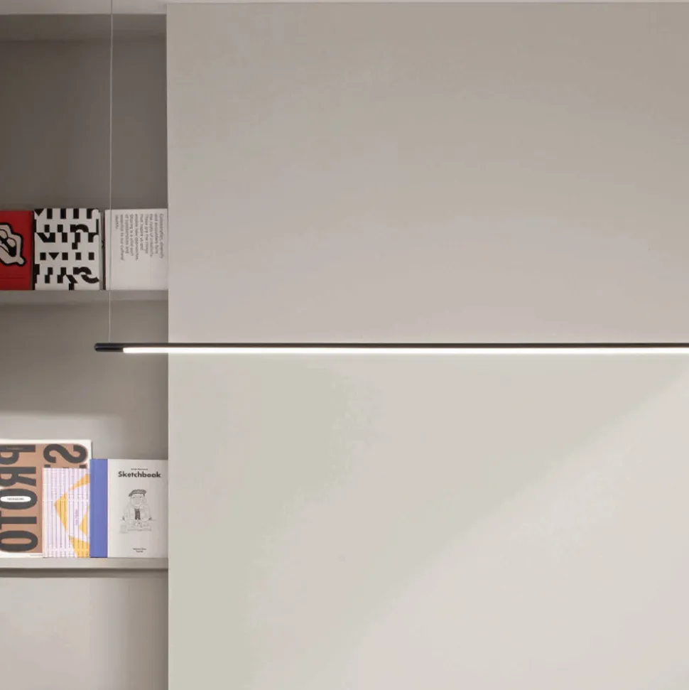 Lampada a Sospensione con Luce LED e Cavetti Regolabili in Lunghezza - Arancio