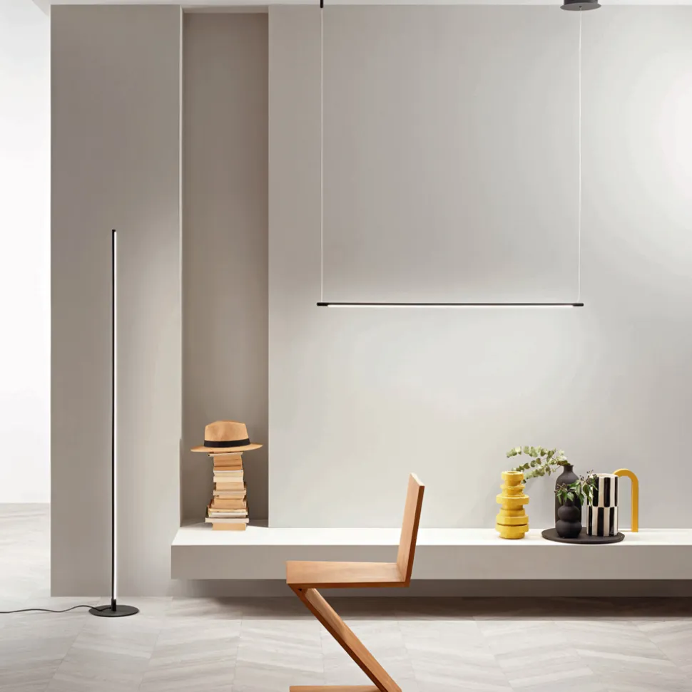 Lampada a Sospensione con Luce LED e Cavetti Regolabili in Lunghezza - Arancio