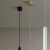 Lampada a Sospensione con Montatura Metallica e Cavi Regolabili - Betulla
