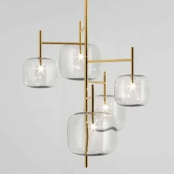 Lampada a Sospensione con Struttura in Metallo Lucido Made in Italy - Donatina