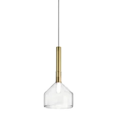 Lampada a Sospensione con Vetro in Varie Forme Made in Italy - Sintonia