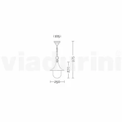 Lampada a sospensione da esterno in alluminio bianco made Italy,Anusca