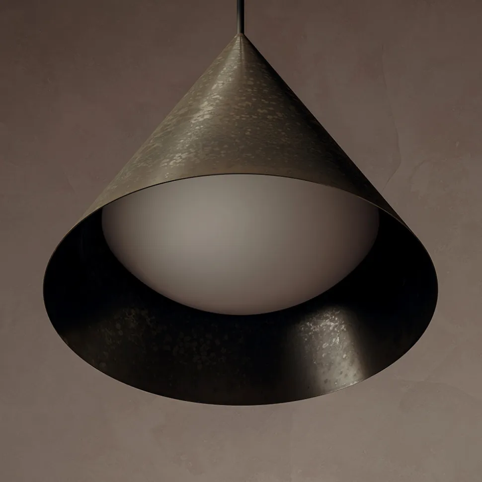 Lampada a Sospensione da Esterno in Ottone Made in Italy - Pioggia