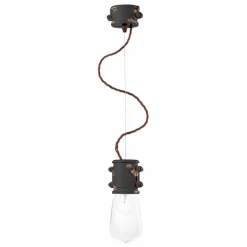 Lampada a sospensione di design urbano artigianale Edith Ferroluce