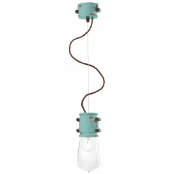 Lampada a sospensione di design urbano artigianale Edith Ferroluce