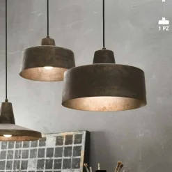 Lampada a sospensione di design in ferro anticato Jean Il Fanale