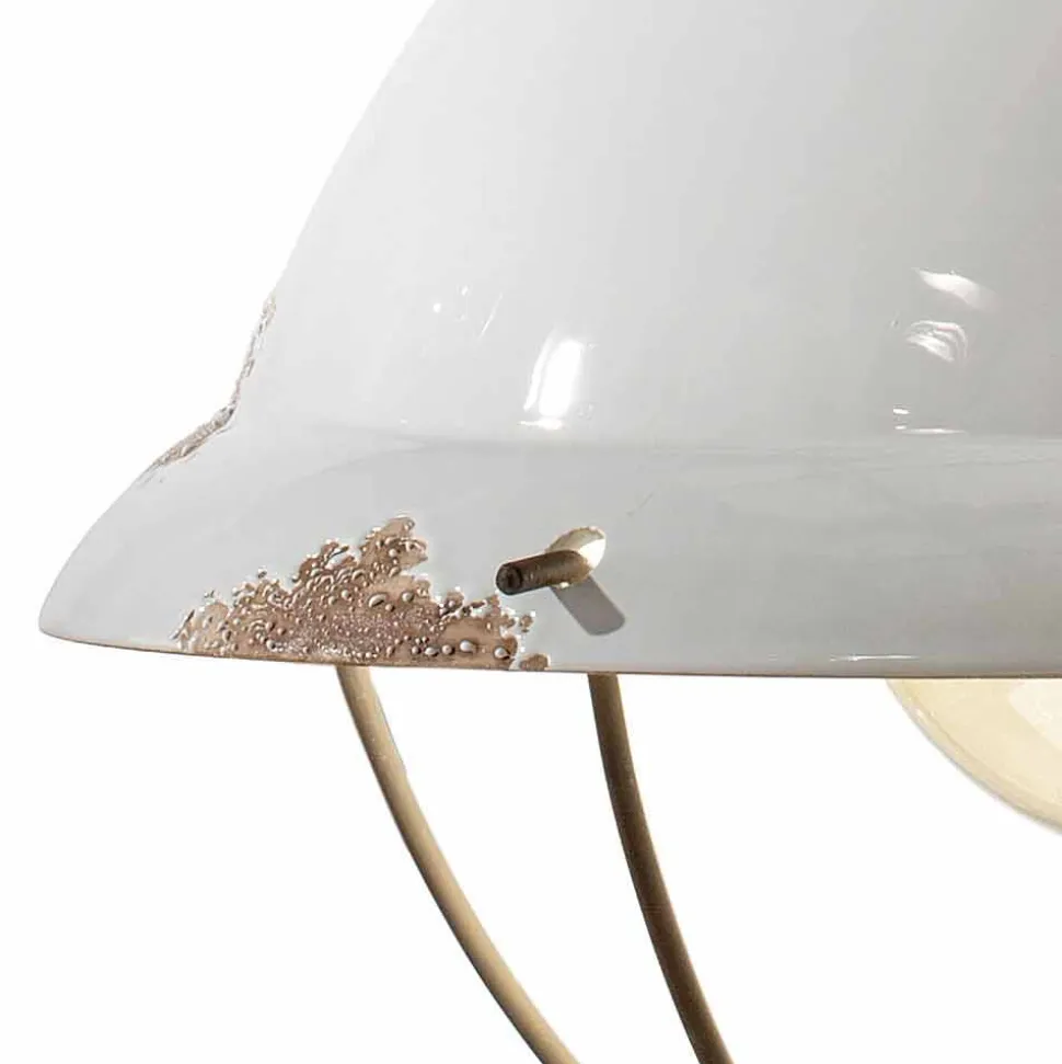 Lampada a sospensione di design industriale artigianale Clara