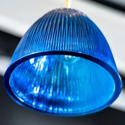 Lampada a Sospensione di Design in Vetro Veneziano Made in Italy - Zaffiro