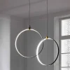 Lampada a Sospensione in Alluminio Nero e Ottone Naturale Made in Italy - Norma