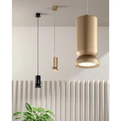 Lampada a Sospensione in Alluminio Verniciato a Polvere e Cavo Regolabile - Buxus