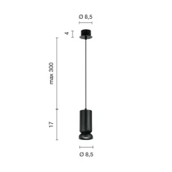 Lampada a Sospensione in Alluminio Verniciato a Polvere e Cavo Regolabile - Buxus