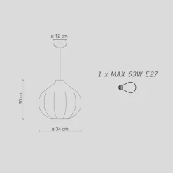 Lampada a Sospensione in Ceramica di 2 Finiture Made in Italy - Afoxe