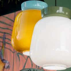 Lampada a Sospensione in Ceramica e Vetro Made in Italy - Corcovado