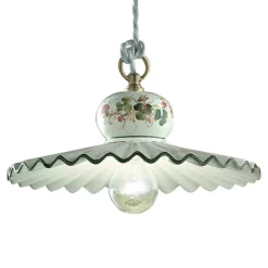 Lampada a Sospensione in Ceramica Artigianale Decorata a Mano - Roma