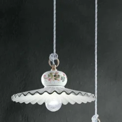 Lampada a Sospensione in Ceramica Artigianale Decorata a Mano - Roma