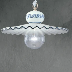 Lampada a Sospensione in Ceramica Artigianale Decorata a Mano - Roma