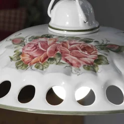 Lampada a Sospensione in Ceramica Fatta a Mano in Italia con Passanastri - Napoli