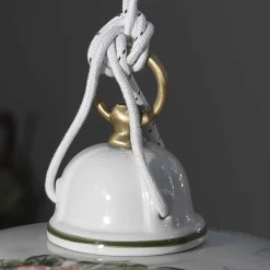 Lampada a Sospensione in Ceramica Fatta a Mano in Italia con Passanastri - Napoli