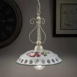 Lampada a Sospensione in Ceramica Artigianale con Passanastri - Napoli