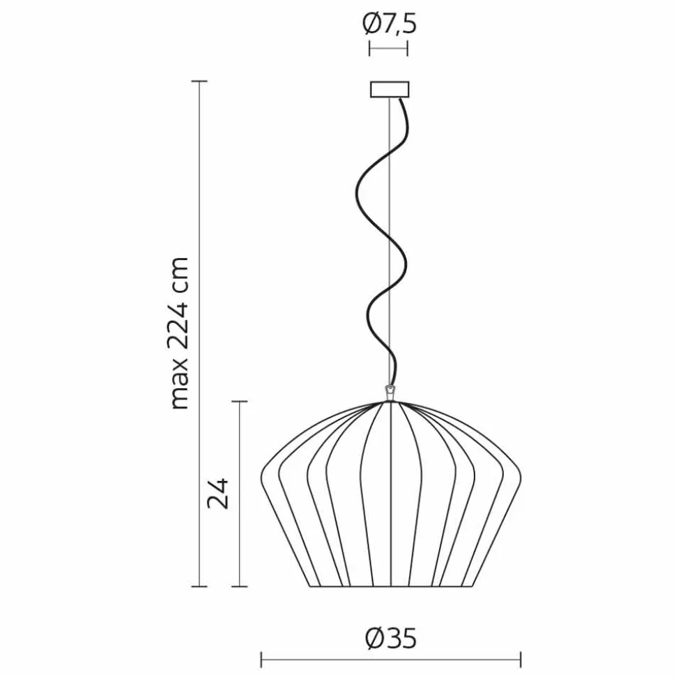 Lampada a Sospensione in Ceramica Bianca Lucida Design in 4 Forme - Oasi