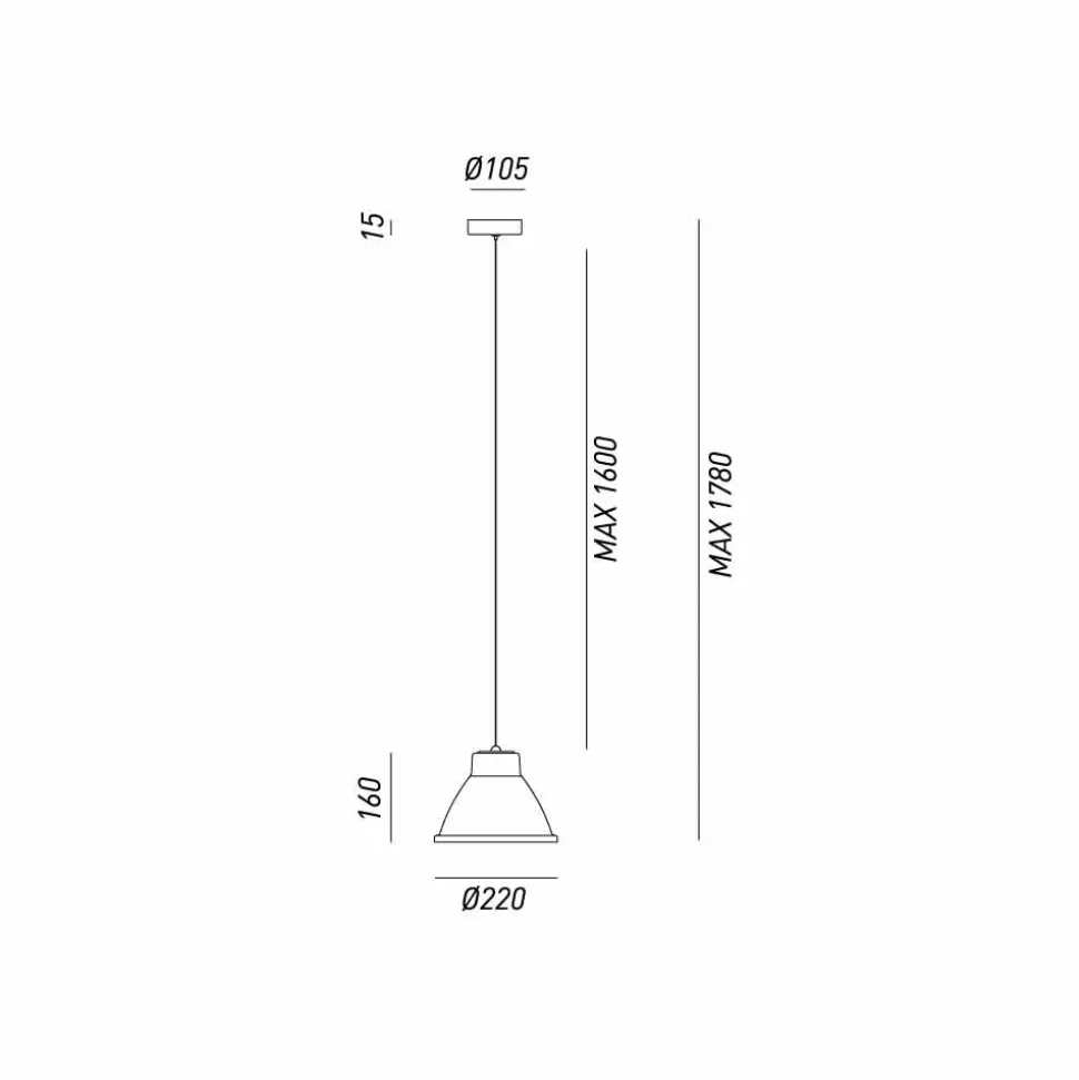 Lampada a sospensione industriale in ferro Loft Mini Il Fanale