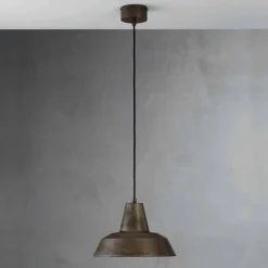 Lampada a sospensione in ferro anticato a campana Virginia Il Fanale