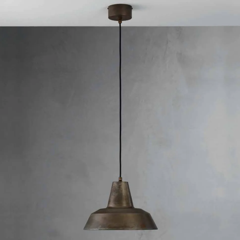 Lampada a sospensione in ferro anticato a campana Virginia Il Fanale