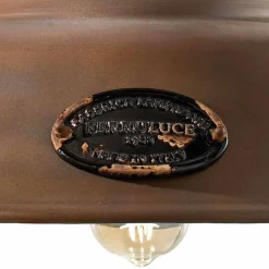 Lampada a sospensione in ferro corten e ceramica Lois Ferroluce
