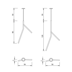 Lampada a Sospensione in Legno Massello in Diverse Finiture Made in Italy - Orlov