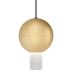 Lampada a Sospensione in Metallo con Cilindri in Vetro Canneté - Oris