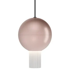 Lampada a Sospensione in Metallo con Cilindri in Vetro Canneté - Oris