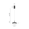 Lampada a Sospensione in Metallo Verniciato Color Nero e Luce LED - Carpino