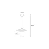 Lampada a Sospensione in Ottone, Vetro e IP44 Made in Italy - Drago