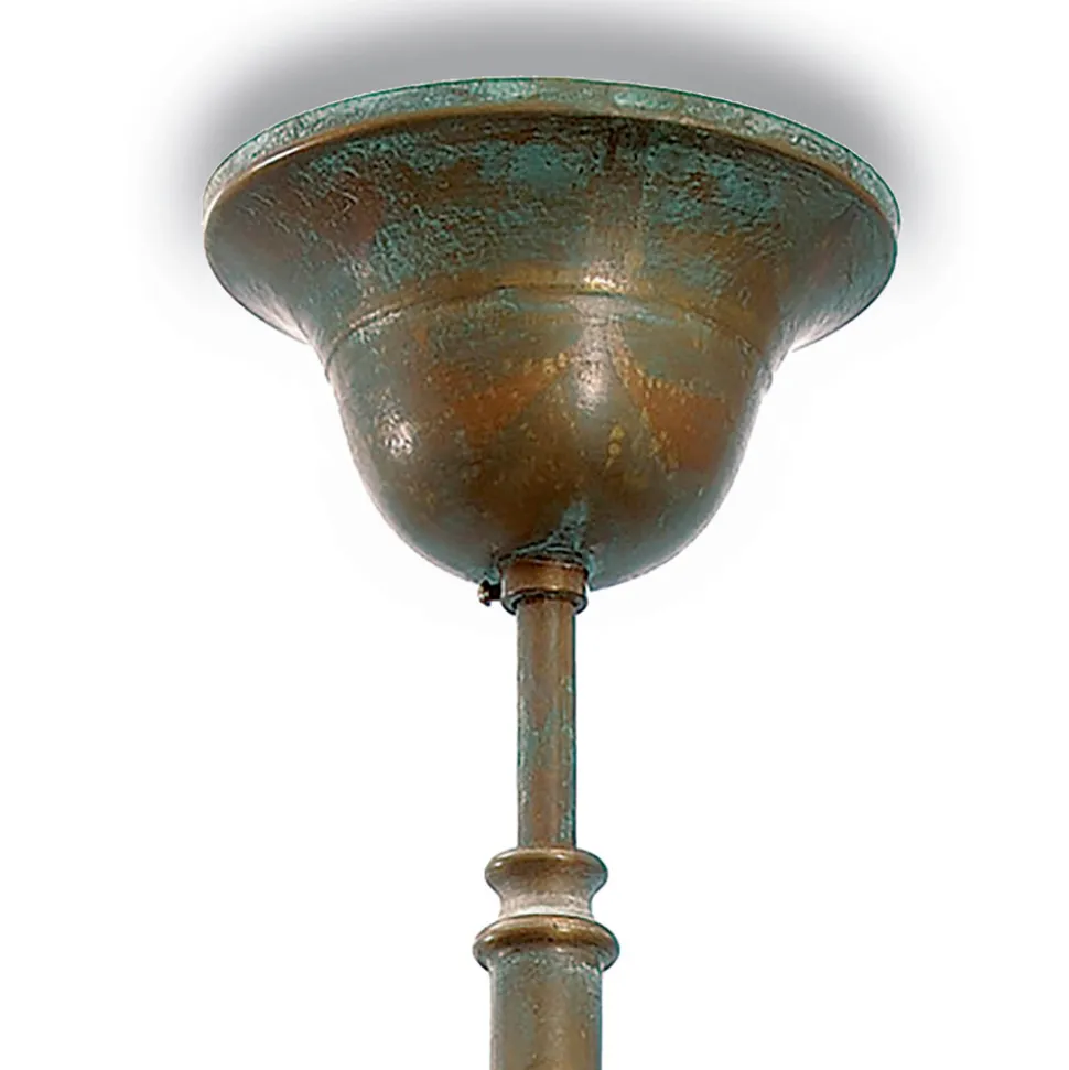 Lampada a Sospensione in Ottone, Vetro e IP44 Made in Italy - Drago