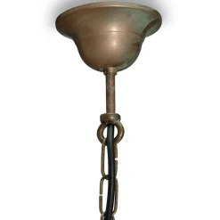 Lampada a Sospensione in Ottone, Vetro Opale e IP44 - Elfico