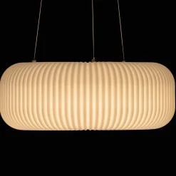 Lampada a Sospensione in Polietilene Color Alabastro Made in Italy - Disco