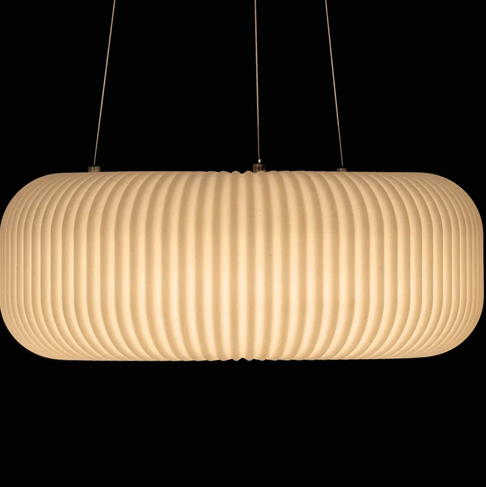 Lampada a Sospensione in Polietilene Color Alabastro Made in Italy - Disco
