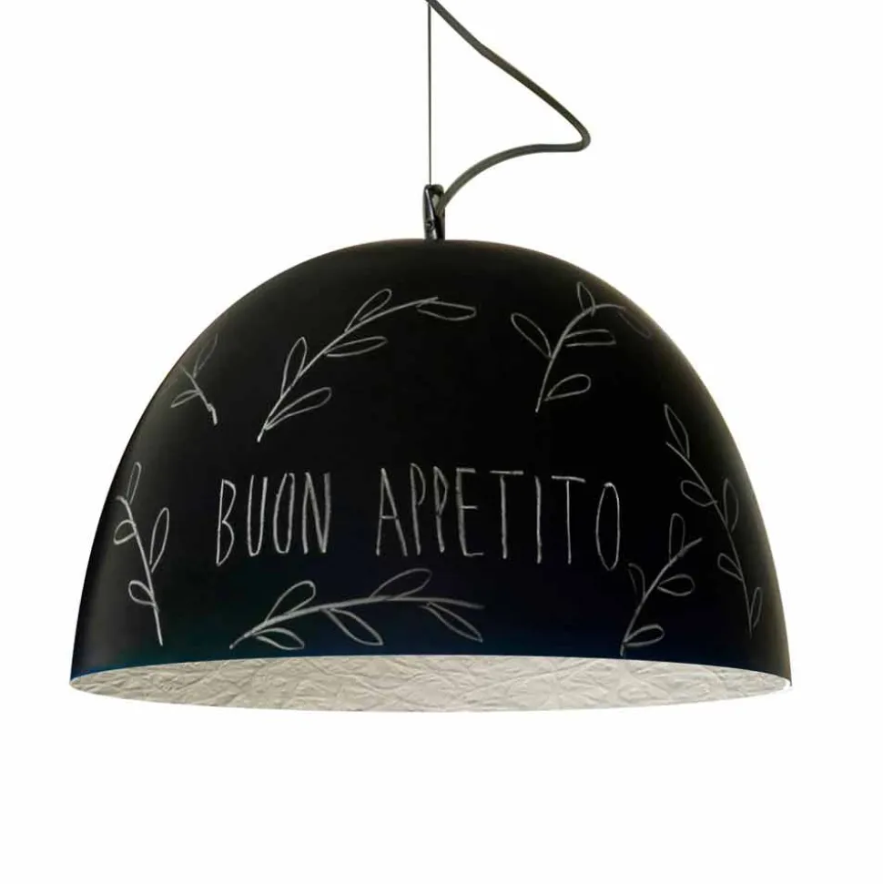 Lampada a sospensione in resina In-es.artdesign H2o Lavagna moderna
