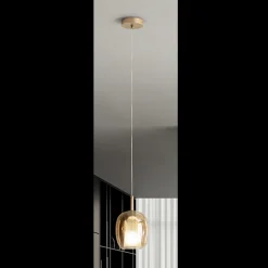 Lampada a Sospensione in Vetro Satinato e Colorato Made in Italy - Trilly