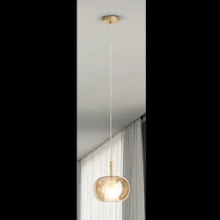 Lampada a Sospensione in Vetro Soffiato a Doppio Strato Made in Italy - Trilly